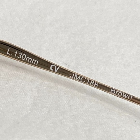 Jessica McClintock JMC 188 Eyeglasses Frame Gold Tone Wire Half Rim Monogram - Picture 10 of 10